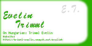 evelin trimml business card